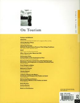 Back cover of Performance Research: Volume 2 Issue 2 - On Tourism