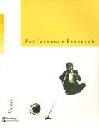 Front Cover of Performance Research: Volume 8 Issue 1 - Voices