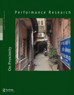 Front cover of Performance Research: Volume 22 Issue 3 - On Proximity